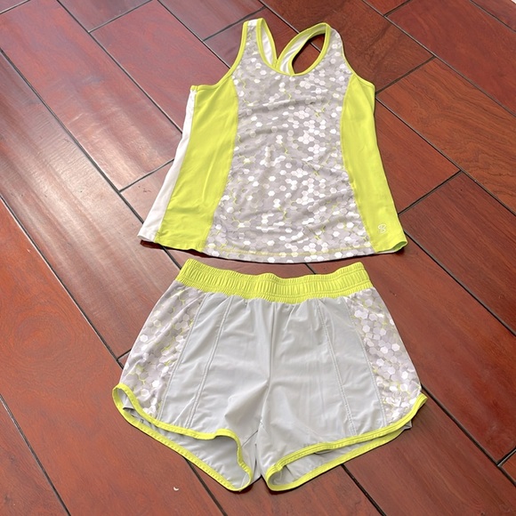 Lot Jupe Tennis/Pickleball Tail + Haut Assorti Sofibella – Bleu – Taille S (Haut) Et M (Jupe)